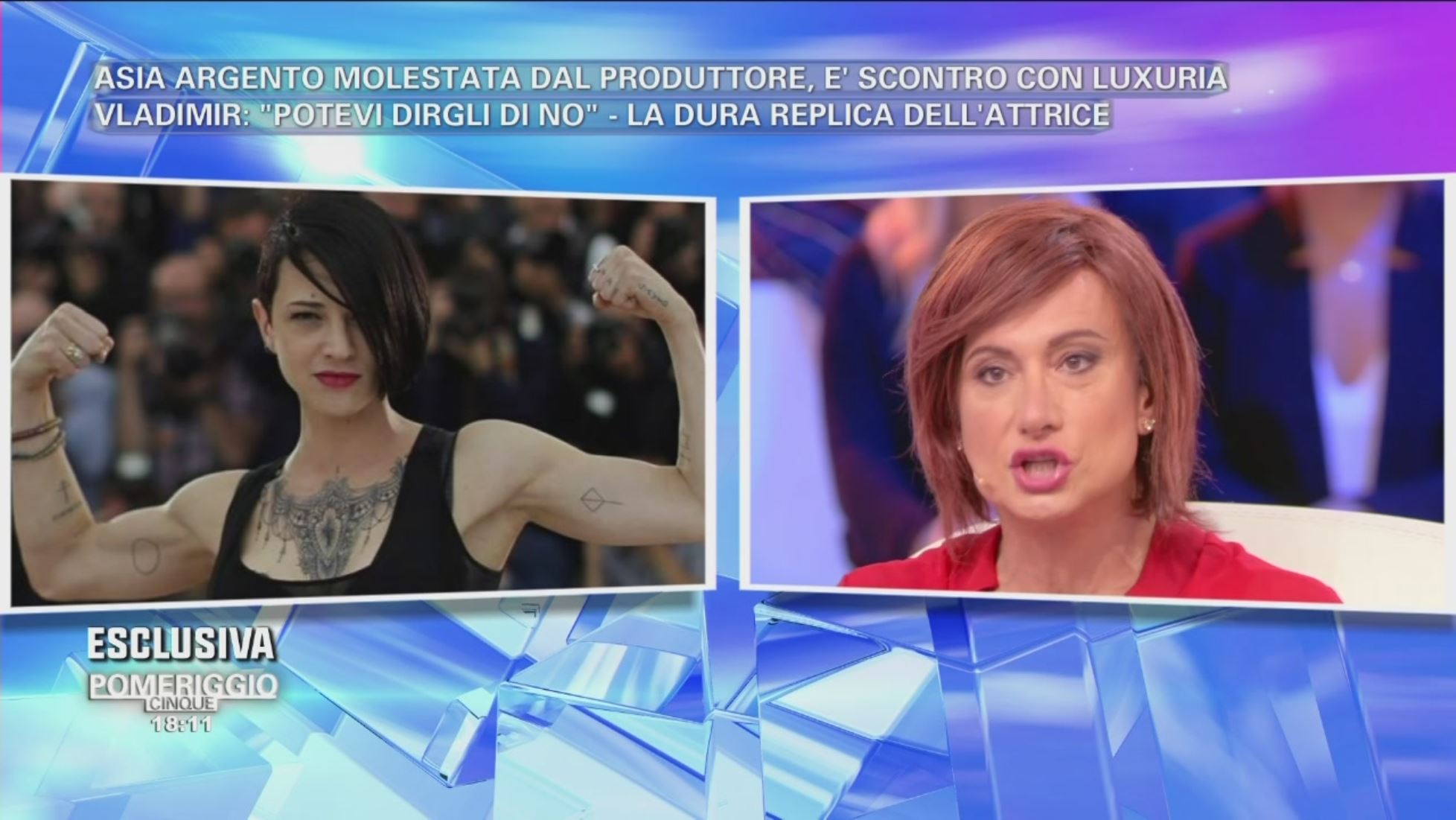 Vladimir Luxuria Vs Asia Argento Pomeriggio Cinque Video Mediaset Play