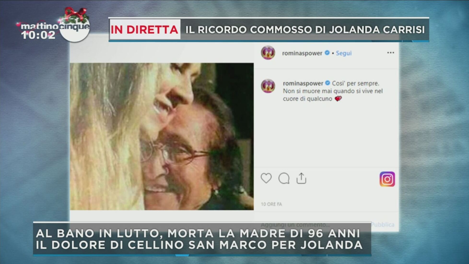 Al Bano In Lutto Morta La Madre 96enne Mattino Cinque Video Mediaset Play