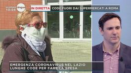 Coronavirus: code fuori ai supermercati a Roma thumbnail