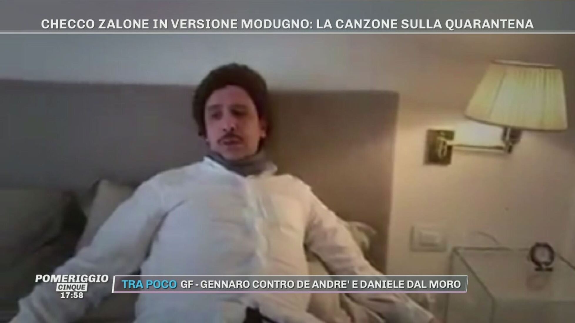 Checco Zalone In Versione Modugno Pomeriggio Cinque Video Mediaset Play