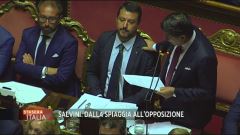 Salvini: dalla spiaggia all'opposizione