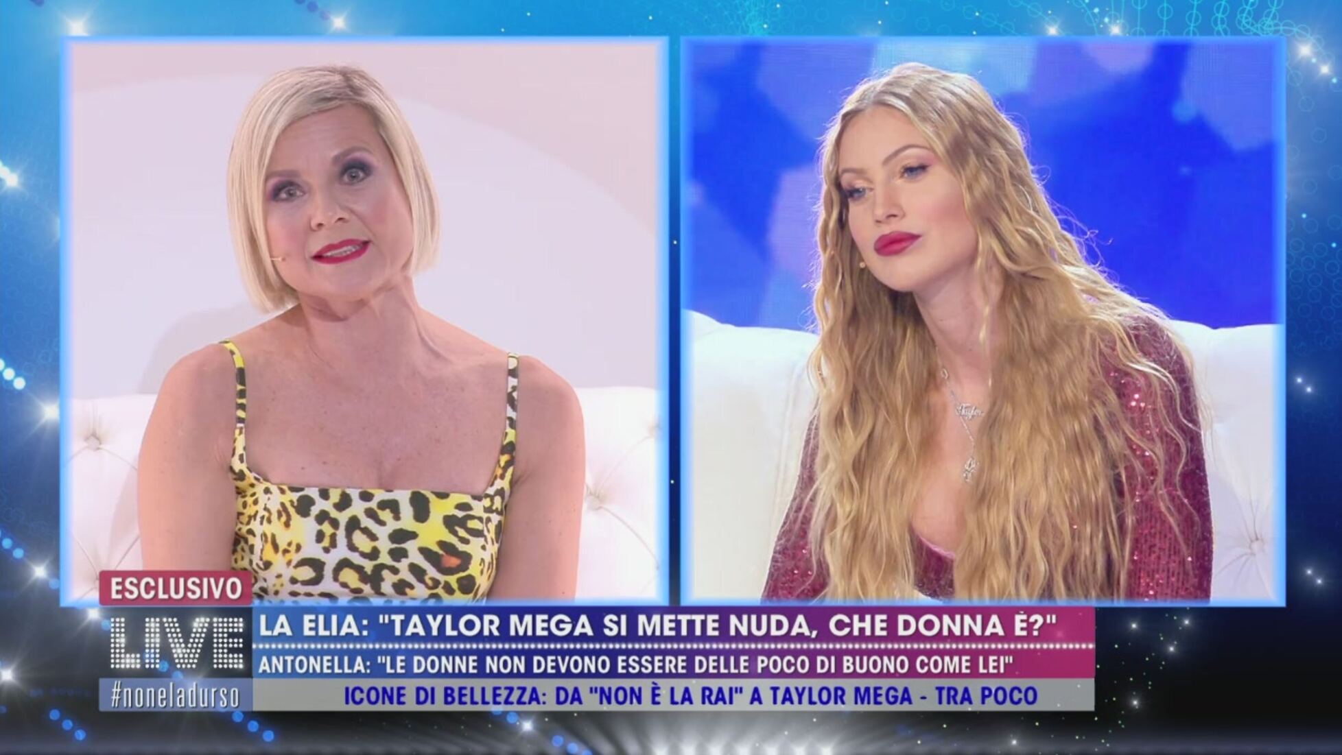 Taylor Mega e Antonella Elia la resa dei conti Live Non è la  