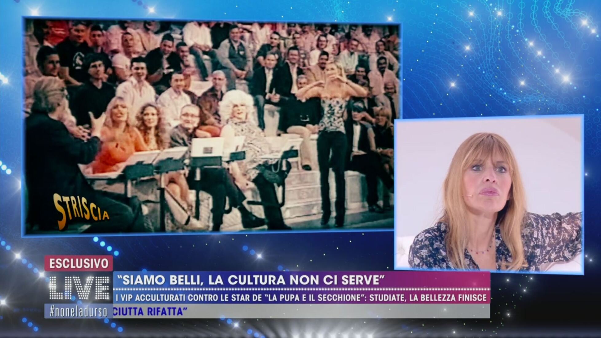 vittorio sgarbi e alessandra mussolini uno storico litigio live non e la d urso video mediaset infinity