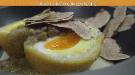 Uovo dorato con lenticchie e tartufo thumbnail
