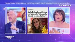 Rissa tra l'attrice Giulia Elettra Gorietti e una tabaccaia per la mascherina thumbnail