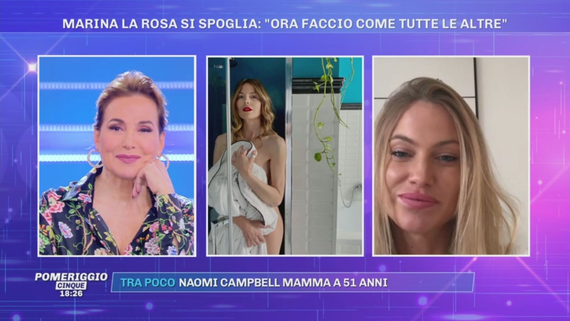 Pomeriggio Cinque: Marina La Rosa si spoglia Video | Mediaset Infinity