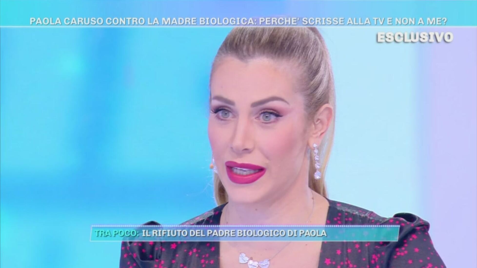 Domenica Live Paola Caruso contro la madre biologica Perch scrisse alla tv e non a me Video Mediaset Infinity