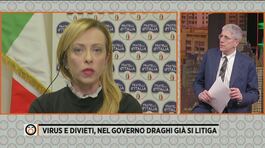 Virus e divieti, nel governo Draghi già si litiga - Parla Giorgia Meloni thumbnail