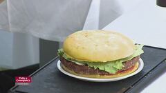 Hamburger gigante e Tartare con caviale di piselli e burro di rafano