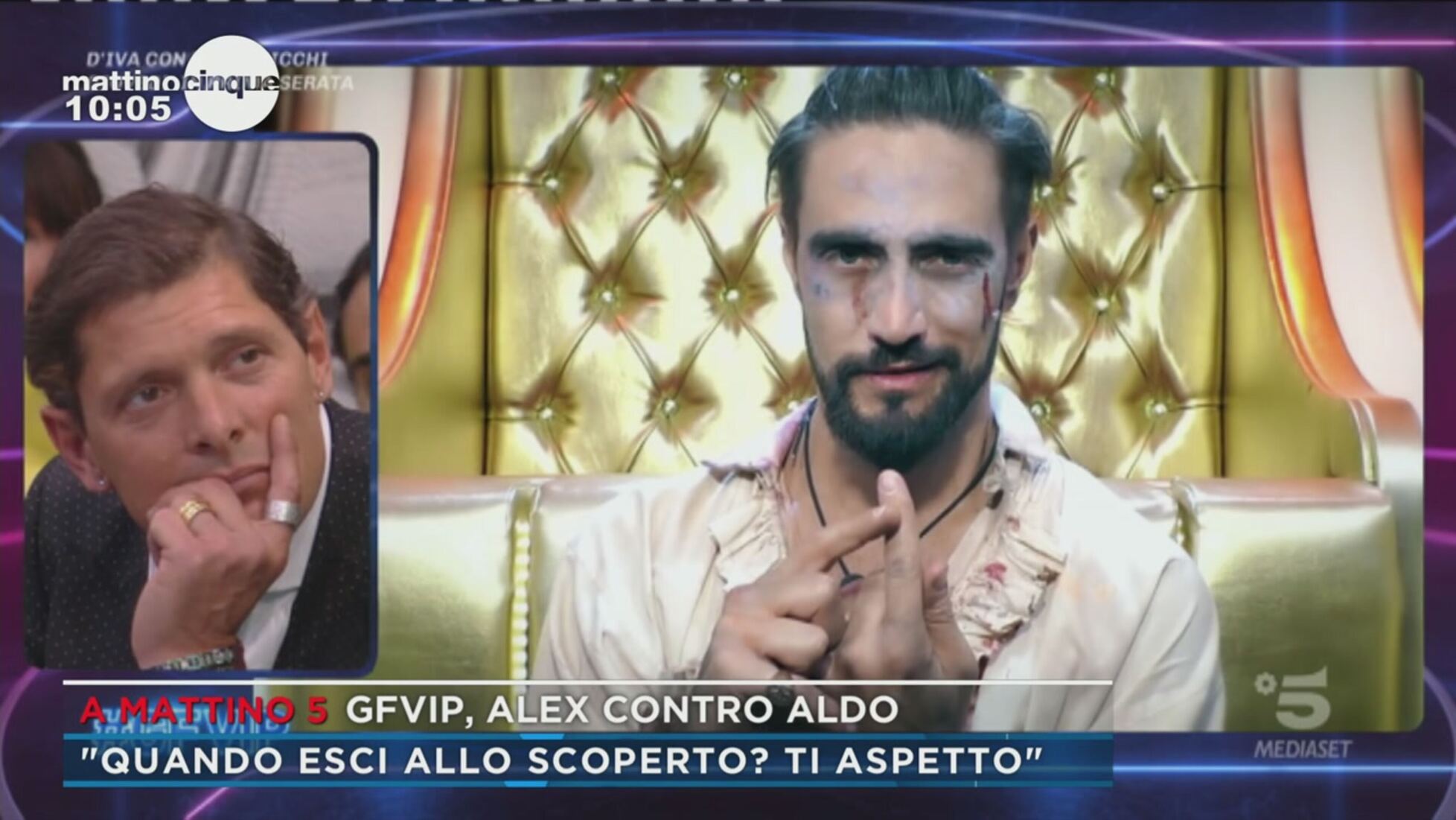 gfvip alex contro aldo mattino cinque video mediaset infinity