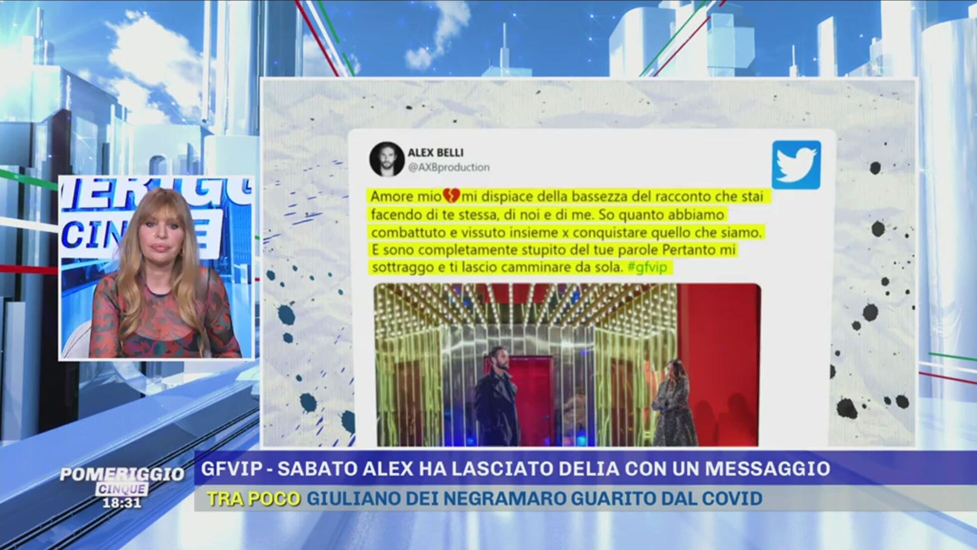 Pomeriggio Cinque: GFVip, sabato Alex ha lasciato Delia con un messaggio  Video | Mediaset Infinity