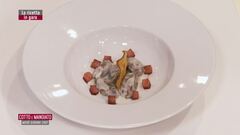 Gnocchi al cacao fonduta di gorgonzola e pere vetrificate