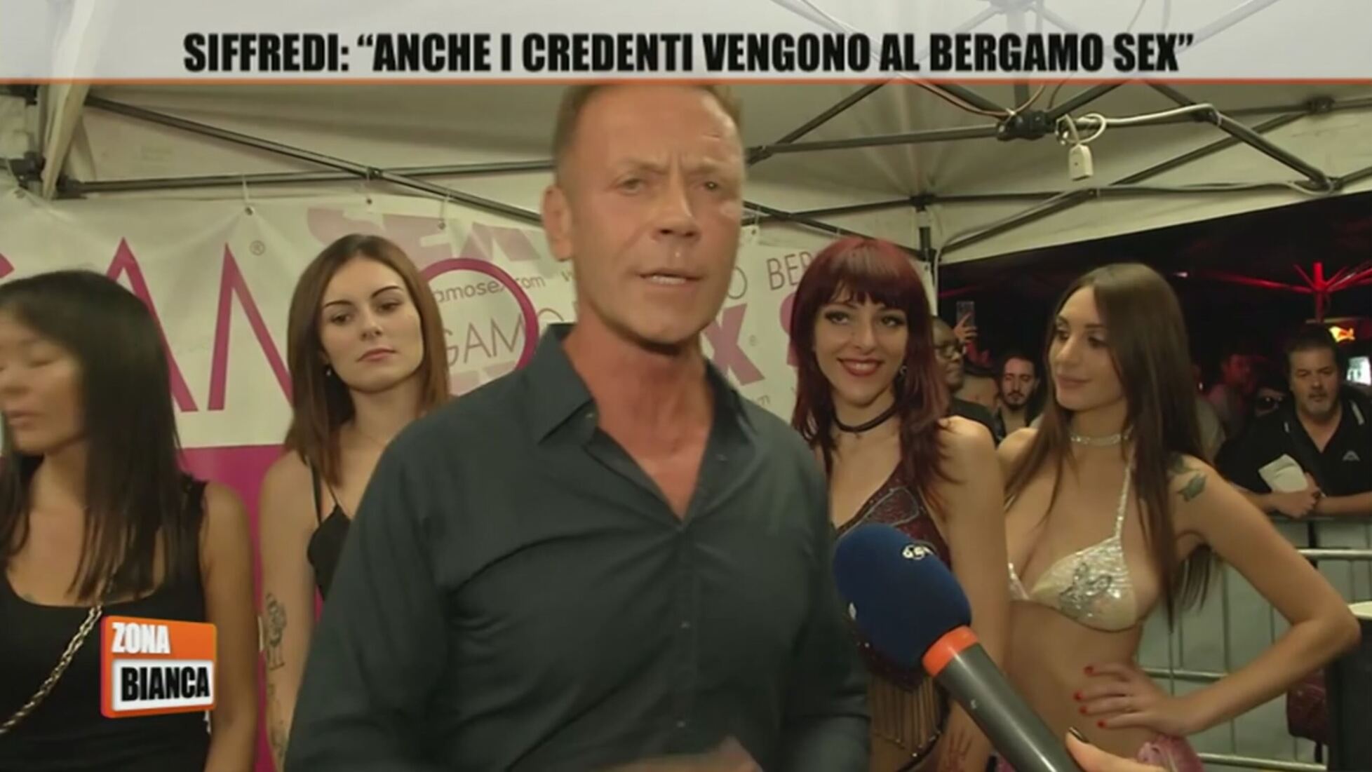 Rocco Siffredi: Anche i credenti al Bergamo Sex - Zona bianca Video |  Mediaset Infinity