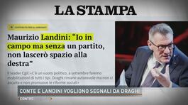 Conte e Landini vogliono segnali da Draghi thumbnail