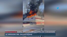 Roma, a fuoco una caserma dei carabinieri thumbnail