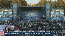 Campagna elettorale: centrodestra unito a Roma, Letta e Conte attaccano, Calenda evoca Draghi thumbnail