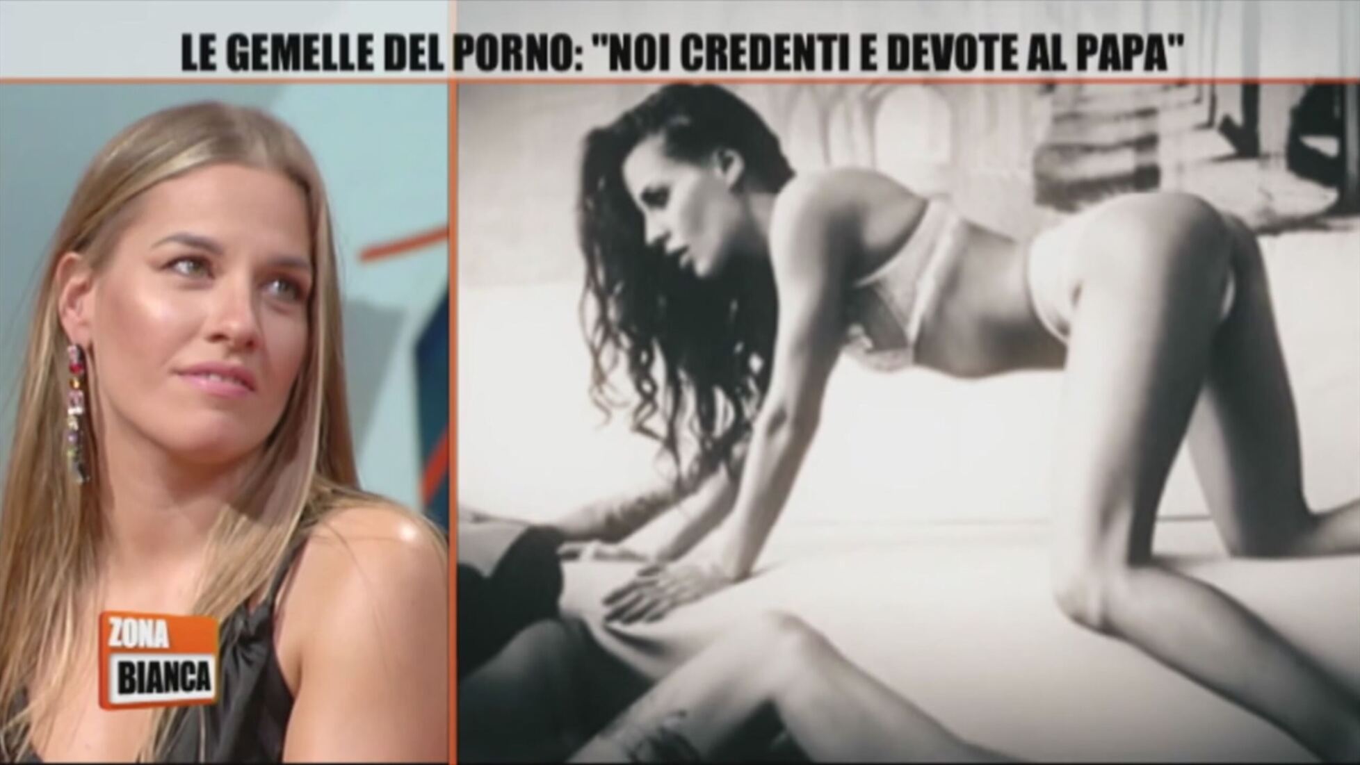 Zona bianca: Le gemelle del porno: 