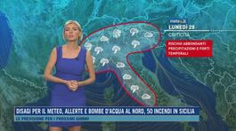 Disagi per il meteo, allerte e bombe d'acqua al nord, 50 incendi in Sicilia thumbnail