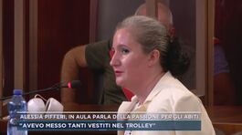 Alessia Pifferi, in aula parla della passione per gli abiti thumbnail