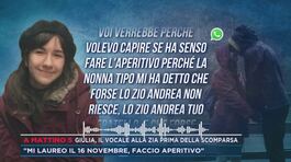 Giulia, il vocale alla zia prima della scomparsa thumbnail