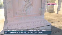 Milano, arco della pace imbrattato di vernice thumbnail