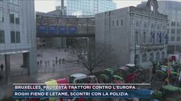 Bruxelles, protesta trattori contro l'Europa thumbnail