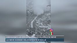 Gressoney, le immagini della valanga di neve thumbnail