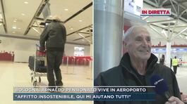 Bologna, Arnaldo pensionato vive in aeroporto thumbnail
