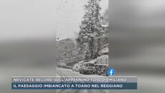 Nevicate record sull'Appennino tosco-emiliano