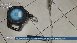 Milano, cavo d'acciaio in strada thumbnail