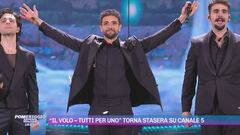 "Il Volo-Tutti per uno" torna stasera su Canale5