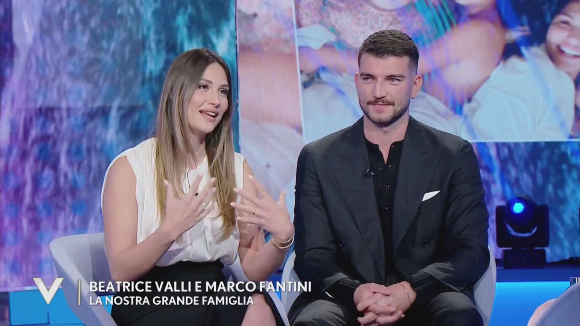 Beatrice Valli e Marco Fantini e la loro grande famiglia  