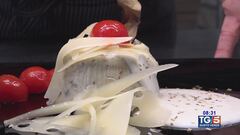 Gusto Verde: Sformatino di melanzane su fonduta di Grun Alpe