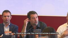 Il tour di Salvini, tra contestazioni e minacce