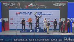 Il podio della seconda gara di Shanghai