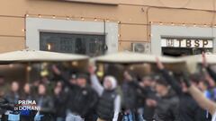 Roma: saluti romani prima del derby