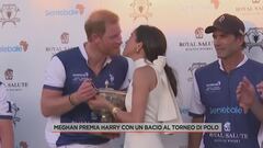 Meghan premia Harry con un bacio al torneo di polo