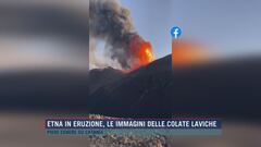Etna in eruzione, le immagini delle colate laviche