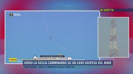 Verso la Sicilia camminando su un cavo sospeso sul mare thumbnail
