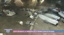 Yacht affondato, le immagini della tromba d'aria di Palermo thumbnail
