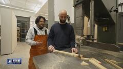Max Angioni e il lavoro da falegname