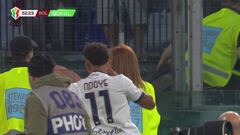 La rete di Ndoye che porta in vantaggio il Bologna