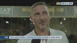 Totti non scherza: "Ritorno in campo in serie A? Sono serio" thumbnail