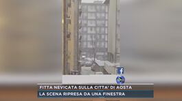 Fitta nevicata sulla città d'Aosta thumbnail