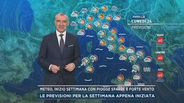 Meteo, inizio settimana con piogge sparse e forte vento thumbnail