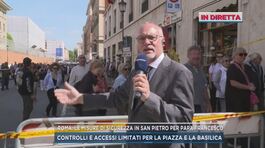 Roma, le misure di sicurezza in San Pietro per Papa Francesco thumbnail