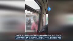 La lite in strada, mentre una ragazza urla spaventata