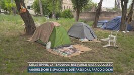 Colle Oppio, la tendopoli nel parco vista Colosseo thumbnail
