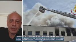 Incendio all'Università della Tuscia, paura a Viterbo thumbnail