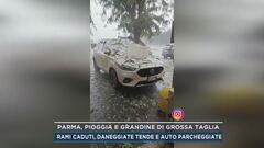 Parma, pioggia e grandine di grossa taglia